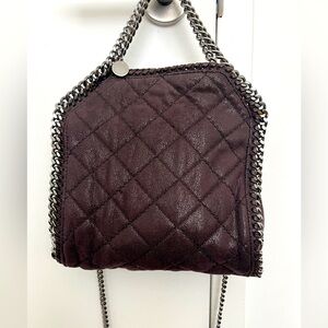 Stella McCartney | Falabella quilted mini tote bag, burgundy